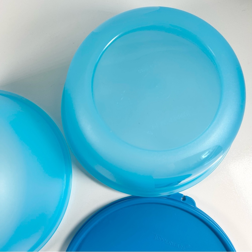 Tupperware Clarissa Blue Round Food Storage Bowls with Lids 1.5L 2L 1701 1700 - Picture 6 of 11